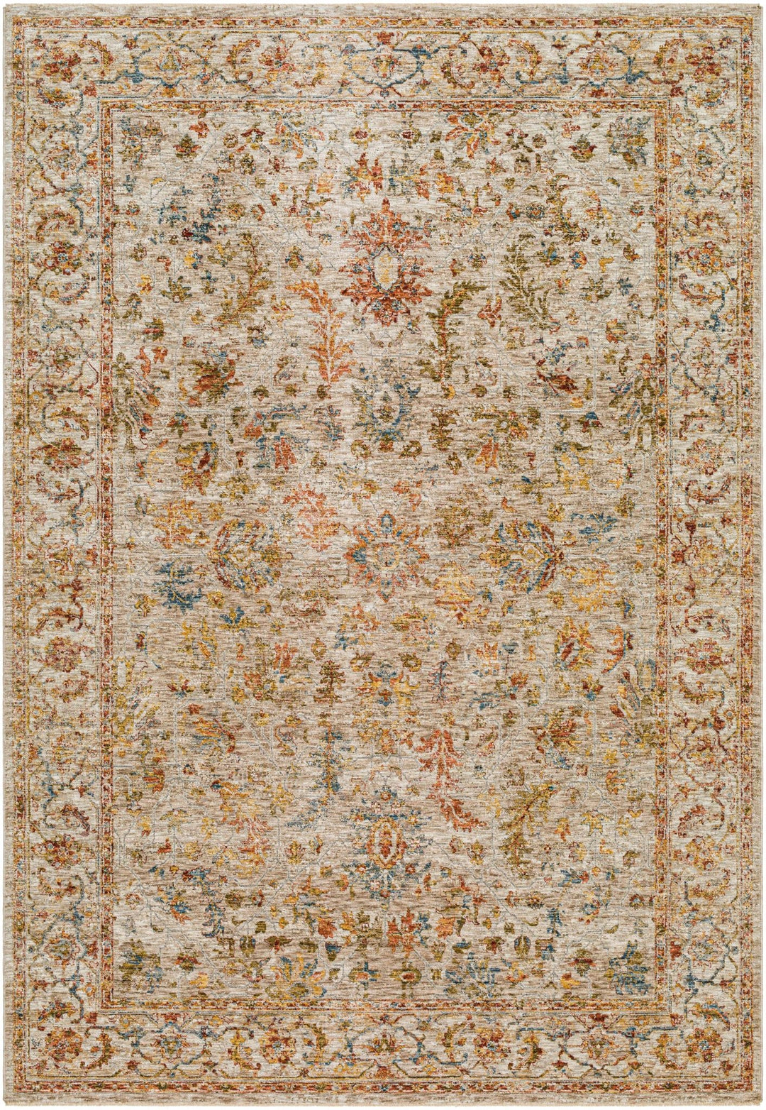 Asabi Ivory And Mustard Traditional Style Rug - The Rug Decor