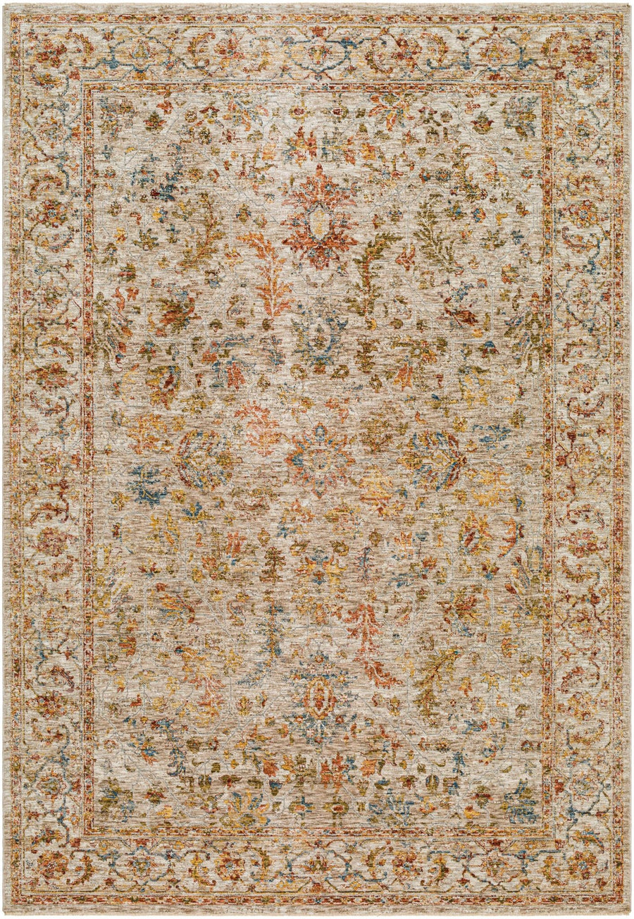 Asabi Ivory And Mustard Traditional Style Rug - The Rug Decor