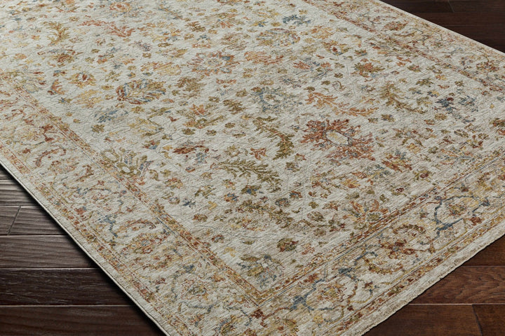 Asabi Ivory And Mustard Traditional Style Rug - The Rug Decor