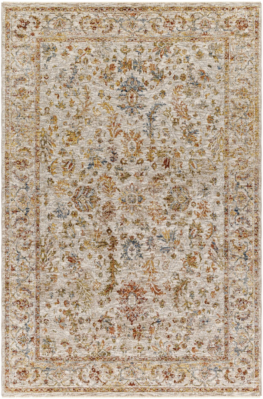 Asabi Ivory And Mustard Traditional Style Rug - The Rug Decor