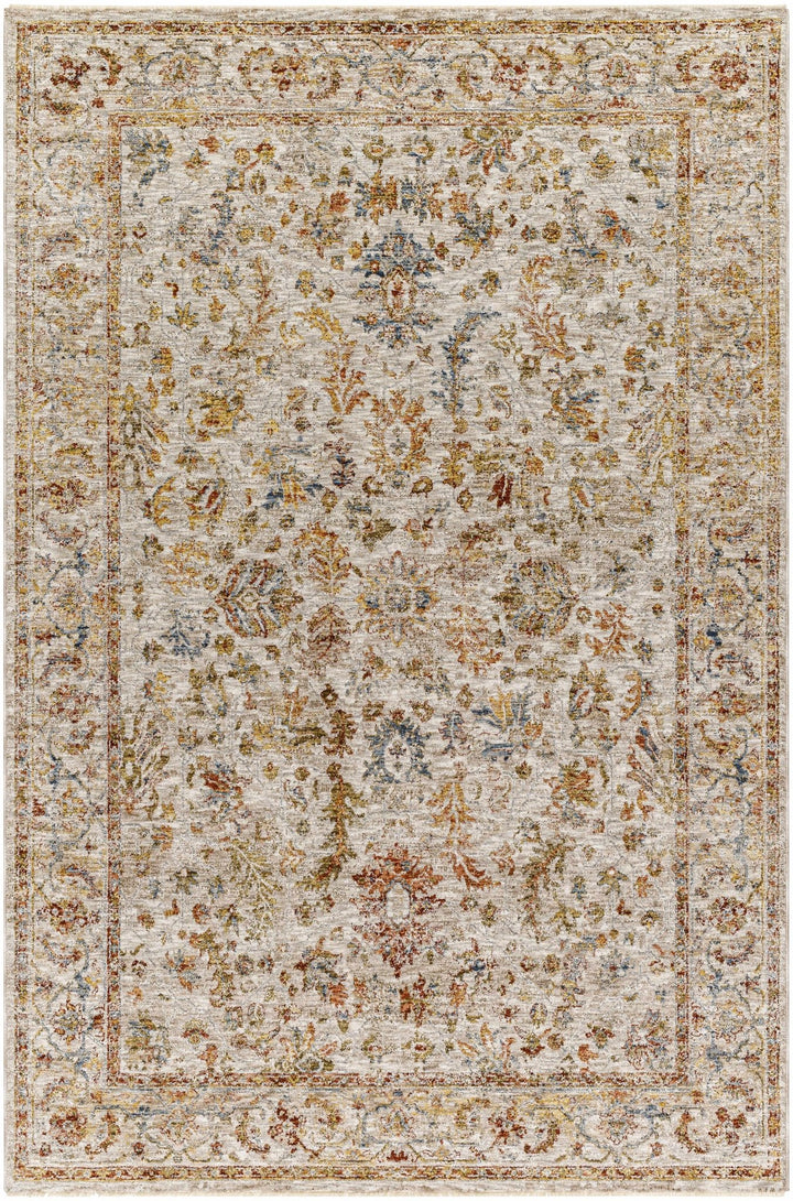 Asabi Ivory And Mustard Traditional Style Rug - The Rug Decor