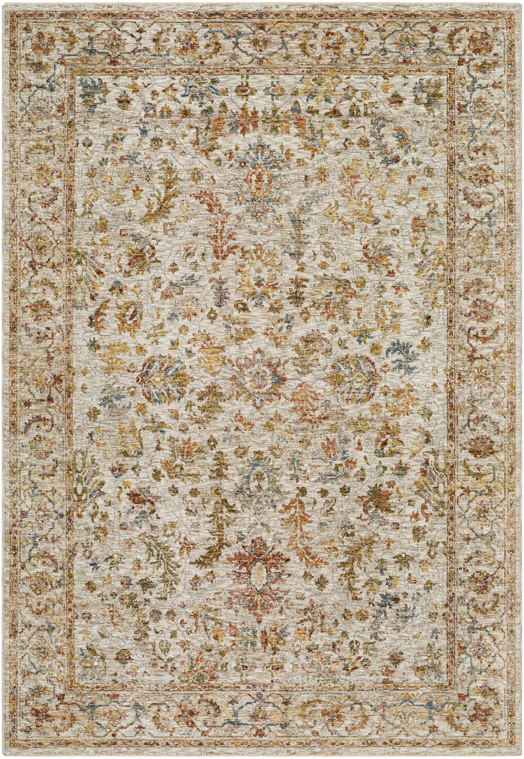 Asabi Ivory And Mustard Traditional Style Rug - The Rug Decor
