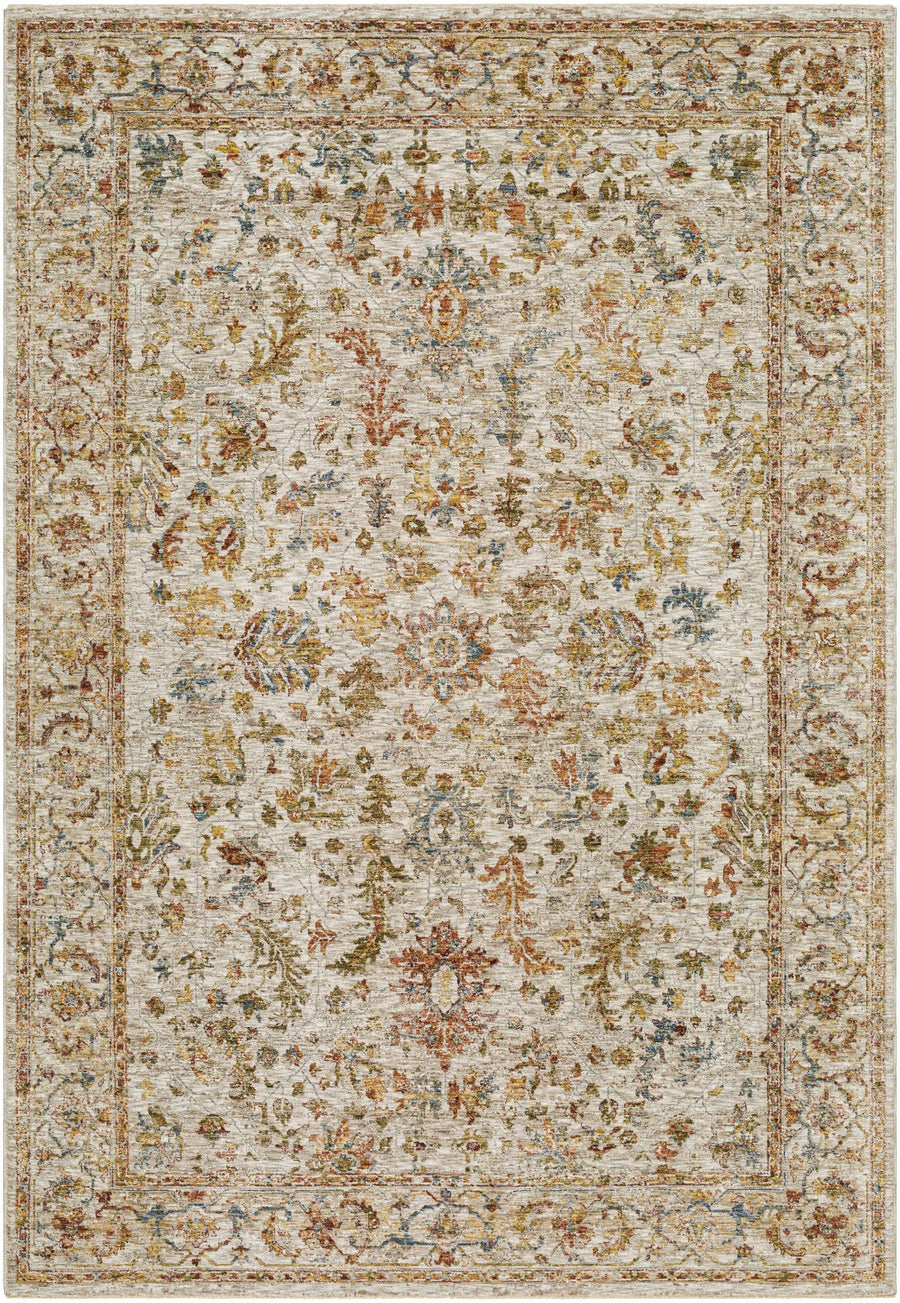 Asabi Ivory And Mustard Traditional Style Rug - The Rug Decor