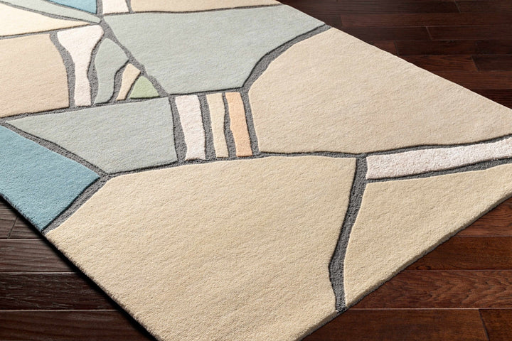 Ashok Modern Beige And Gray Hand Tufted Wool Rug - The Rug Decor