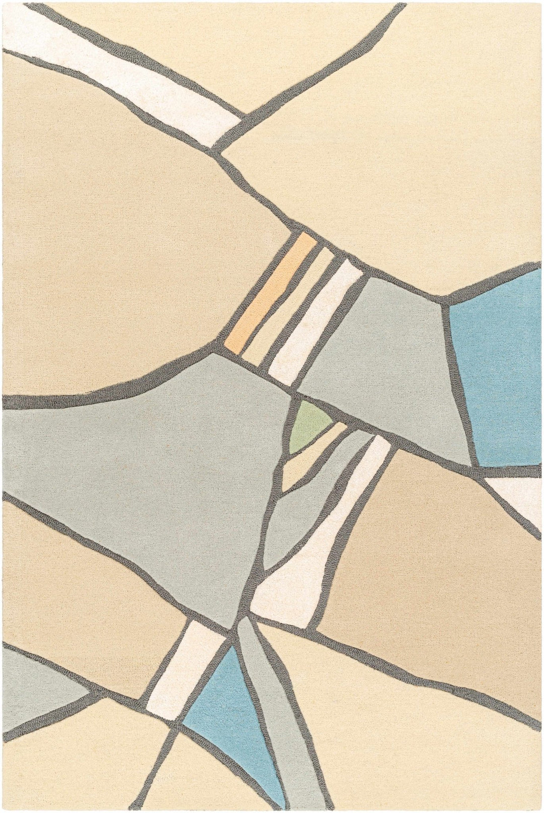 Ashok Modern Beige And Gray Hand Tufted Wool Rug - The Rug Decor