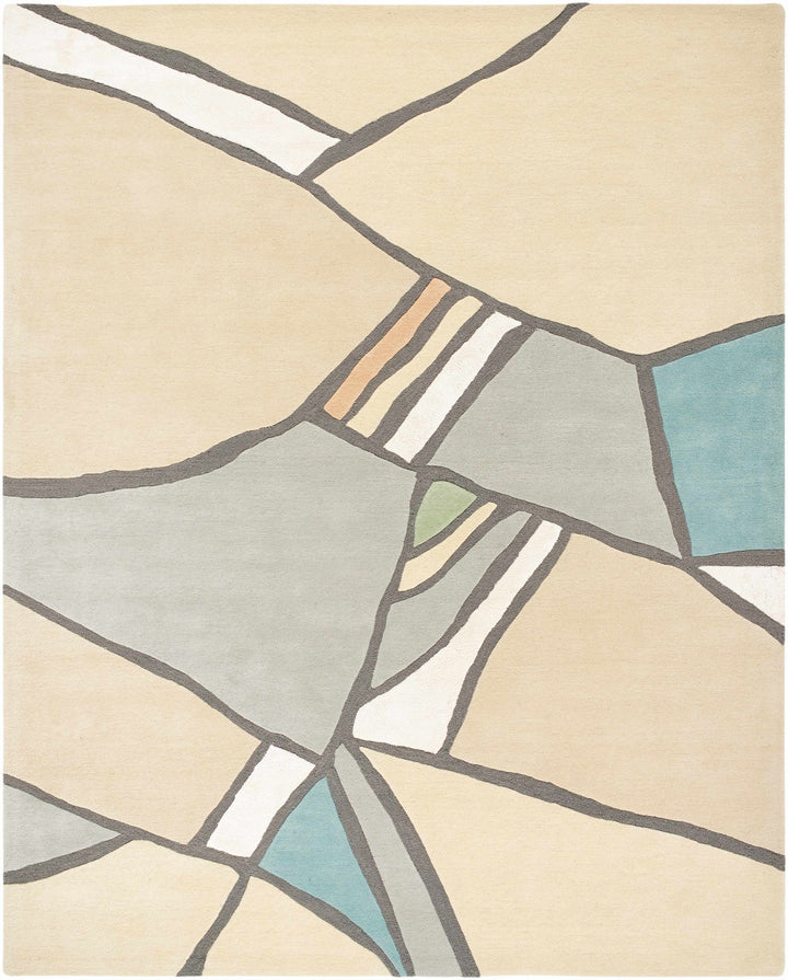 Ashok Modern Beige And Gray Hand Tufted Wool Rug - The Rug Decor