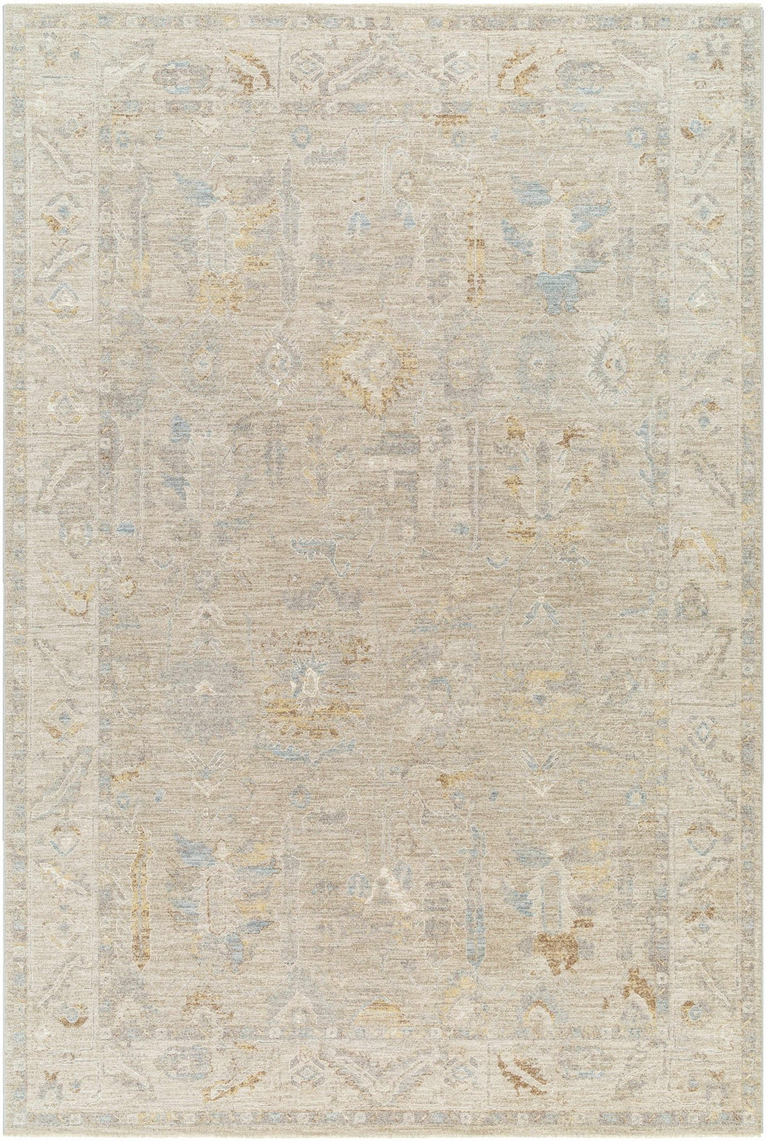 Ashra Traditional Style Beige And Brown Thick Luxe Area Rug - The Rug Decor