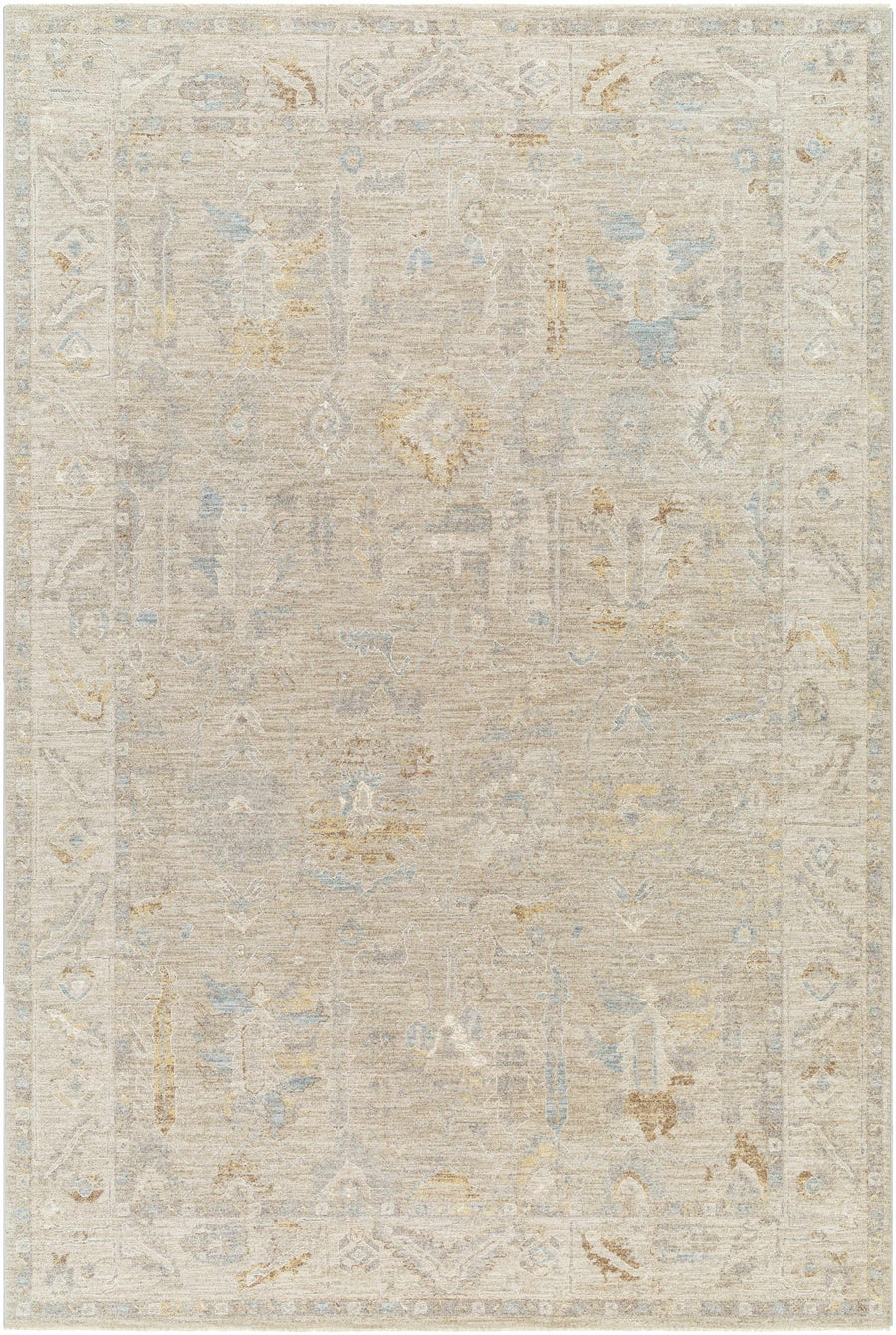 Ashra Traditional Style Beige And Brown Thick Luxe Area Rug - The Rug Decor