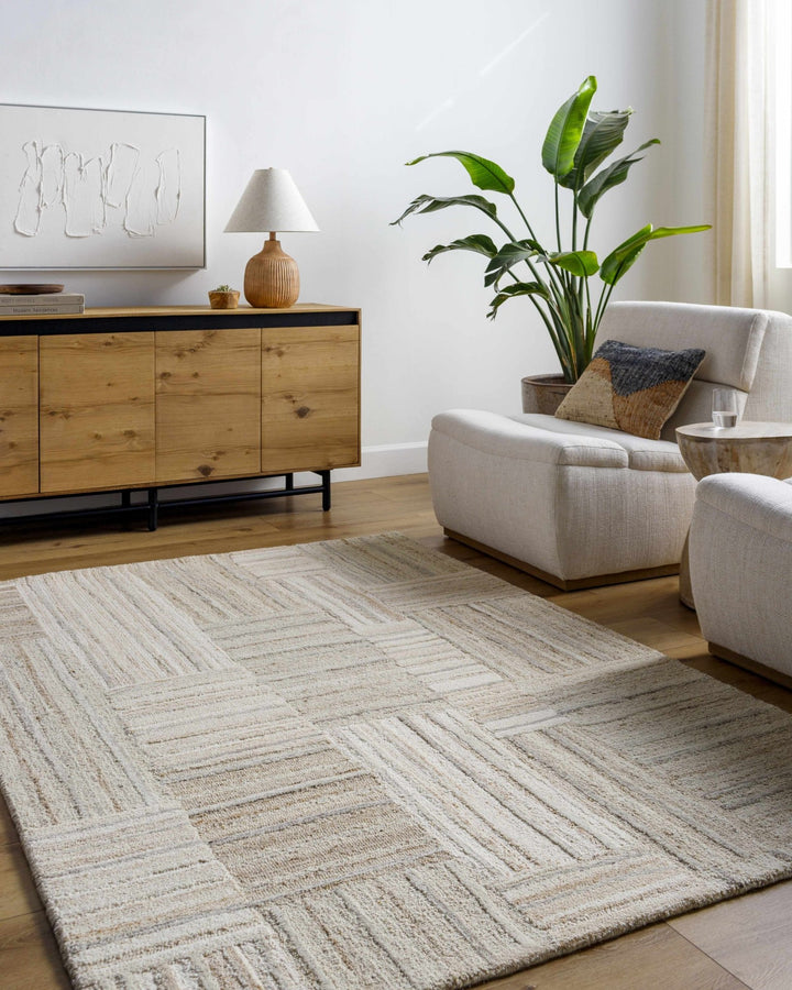 Ashtyn Beige Contemporary Style Hand Tufted Area Rug - The Rug Decor
