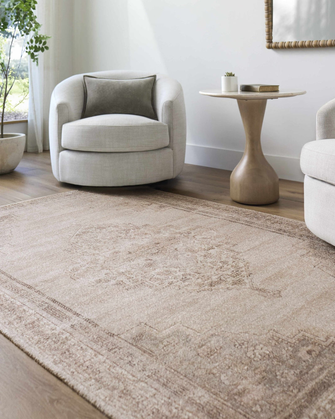 Ashwin Traditional Beige And Brown Hand Tufted Area Rug - The Rug Decor