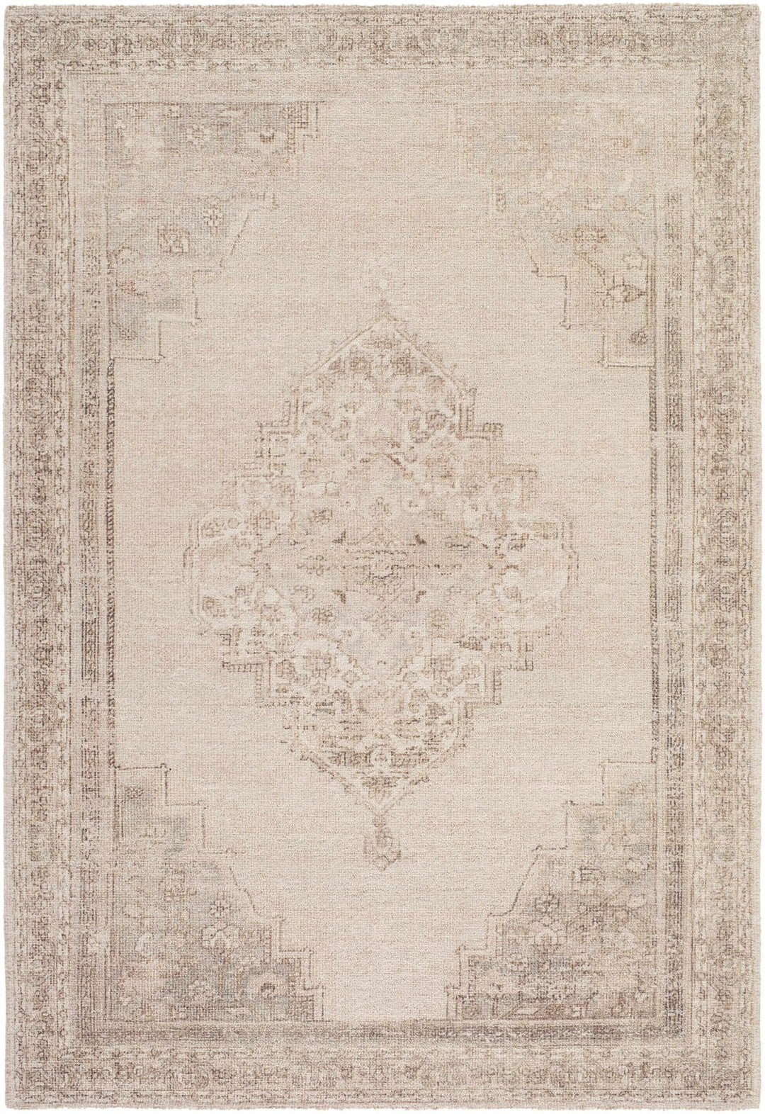 Ashwin Traditional Beige And Brown Hand Tufted Area Rug - The Rug Decor