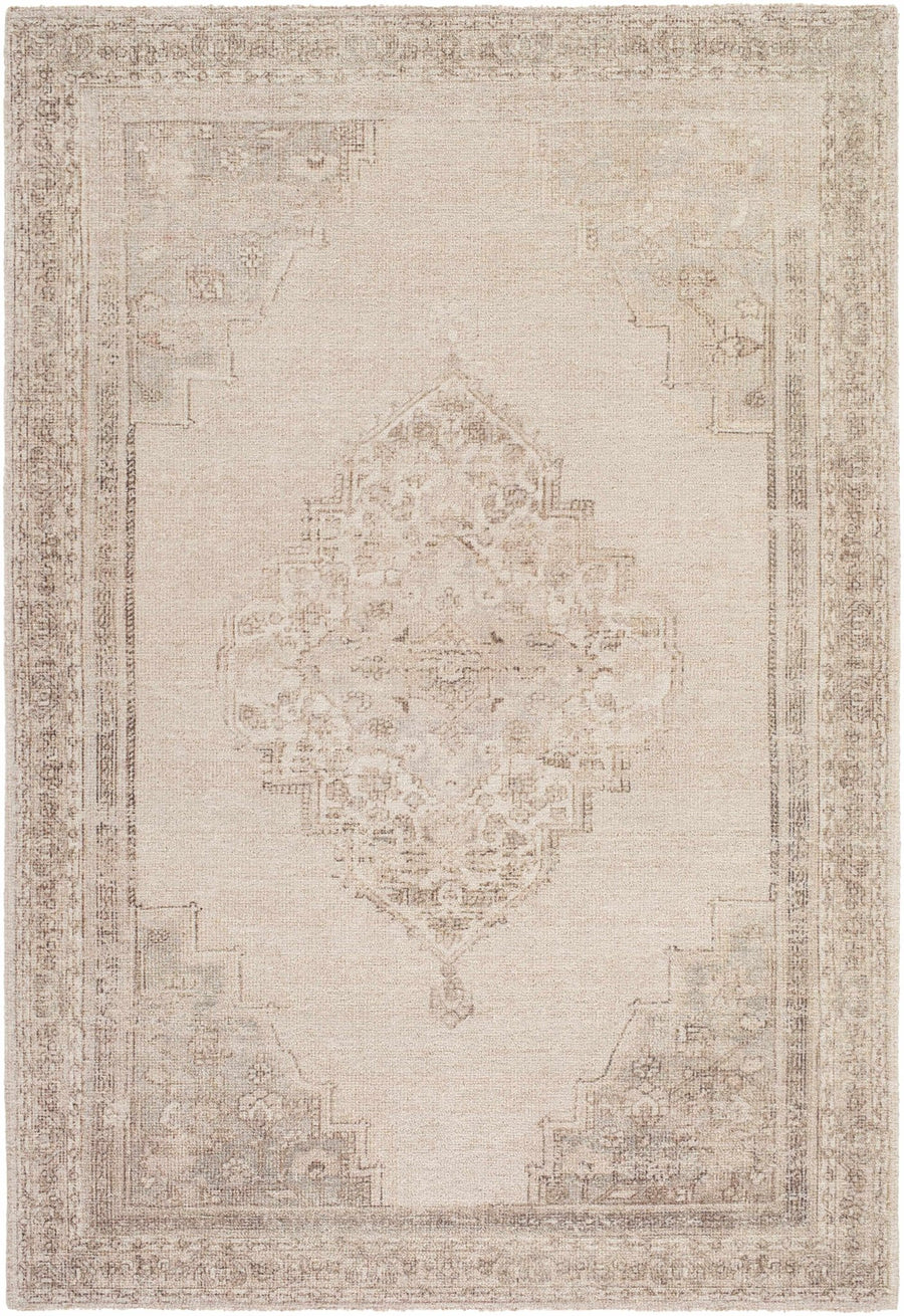 Ashwin Traditional Beige And Brown Hand Tufted Area Rug - The Rug Decor