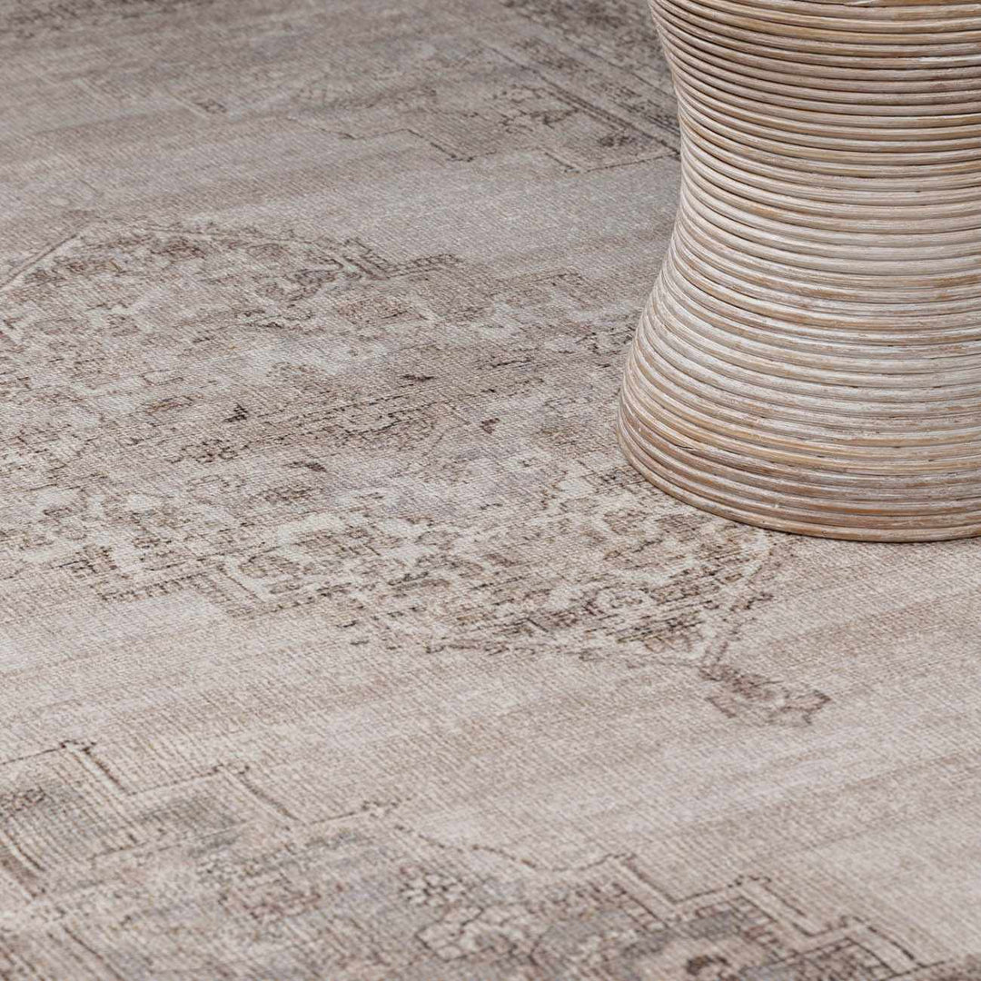 Ashwin Traditional Beige And Brown Hand Tufted Area Rug - The Rug Decor