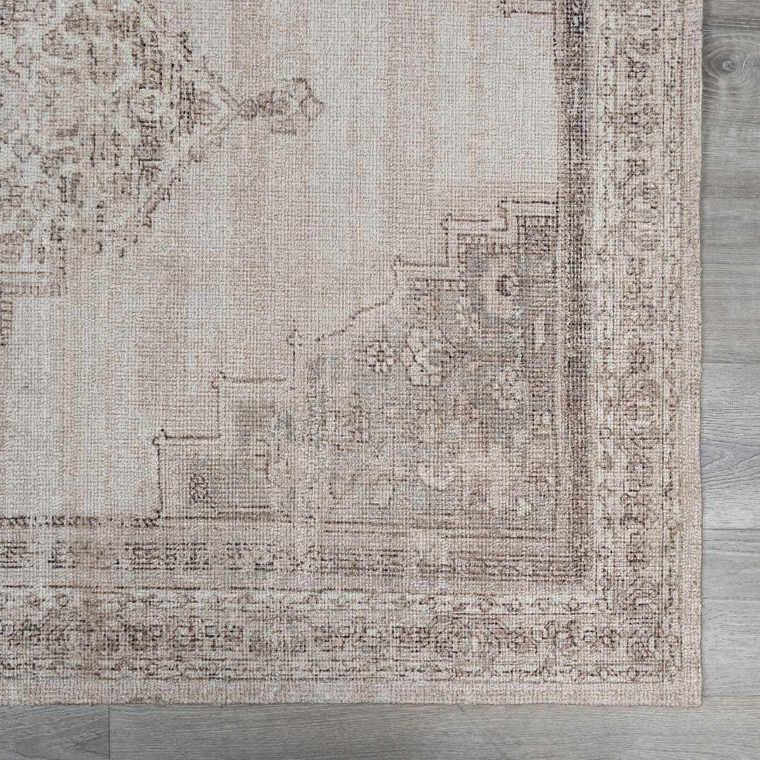 Ashwin Traditional Beige And Brown Hand Tufted Area Rug - The Rug Decor