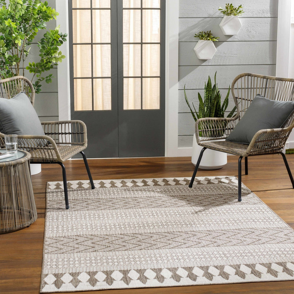 Asif Bohemian Beige And Brown Rug - The Rug Decor