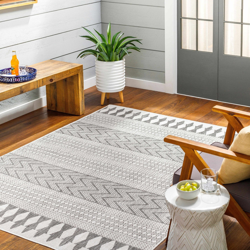 Asif Contemporary Gray And Charcoal Area Rug - The Rug Decor