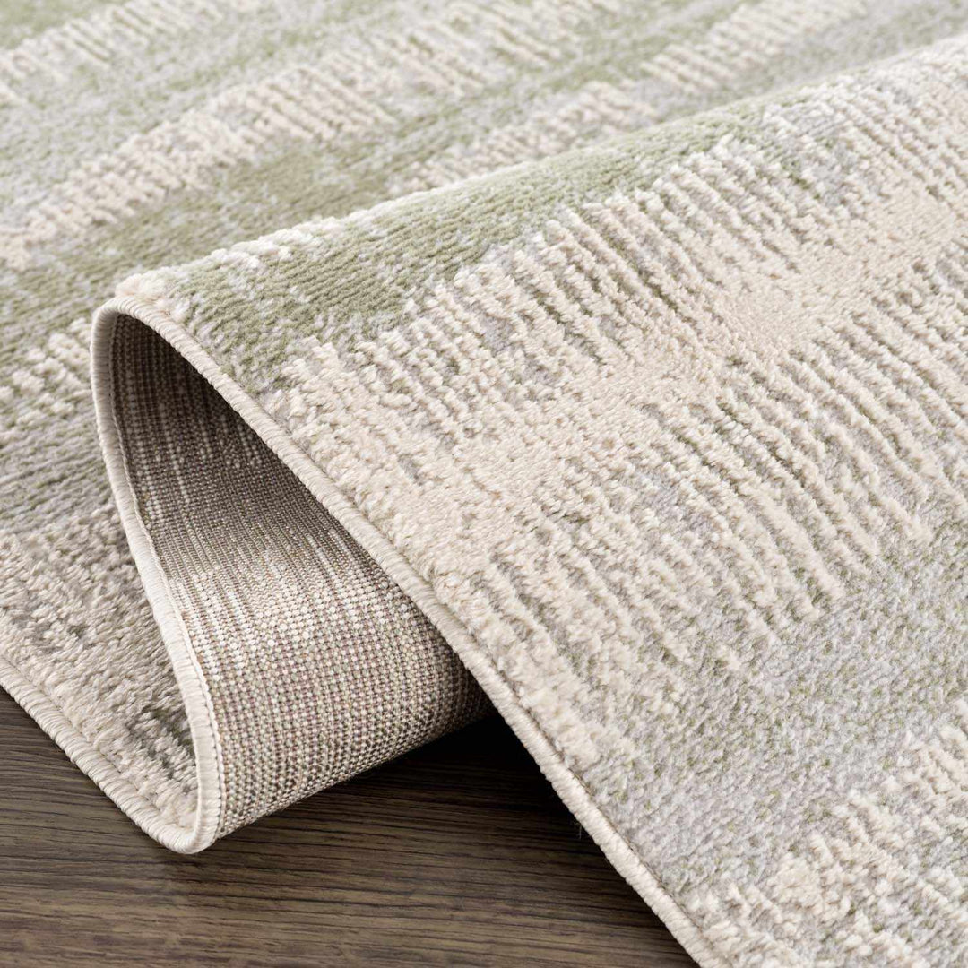 Asmara Contemporary Abstract Green And Beige Rug - The Rug Decor
