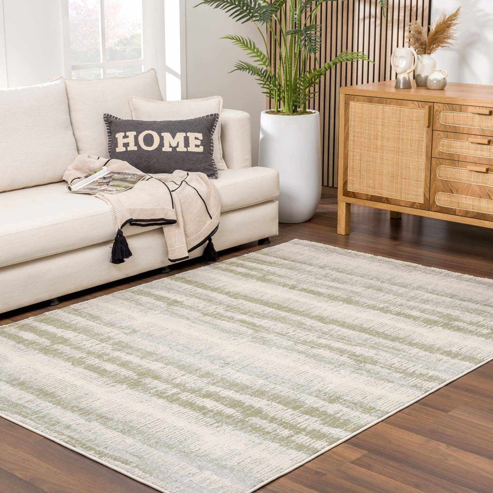 Asmara Contemporary Abstract Green And Beige Rug - The Rug Decor