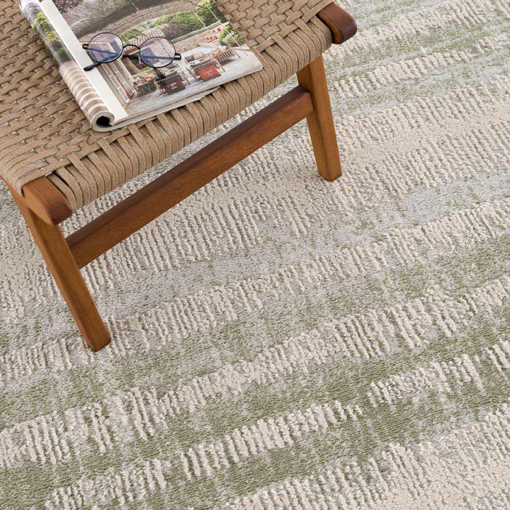 Asmara Contemporary Abstract Green And Beige Rug - The Rug Decor