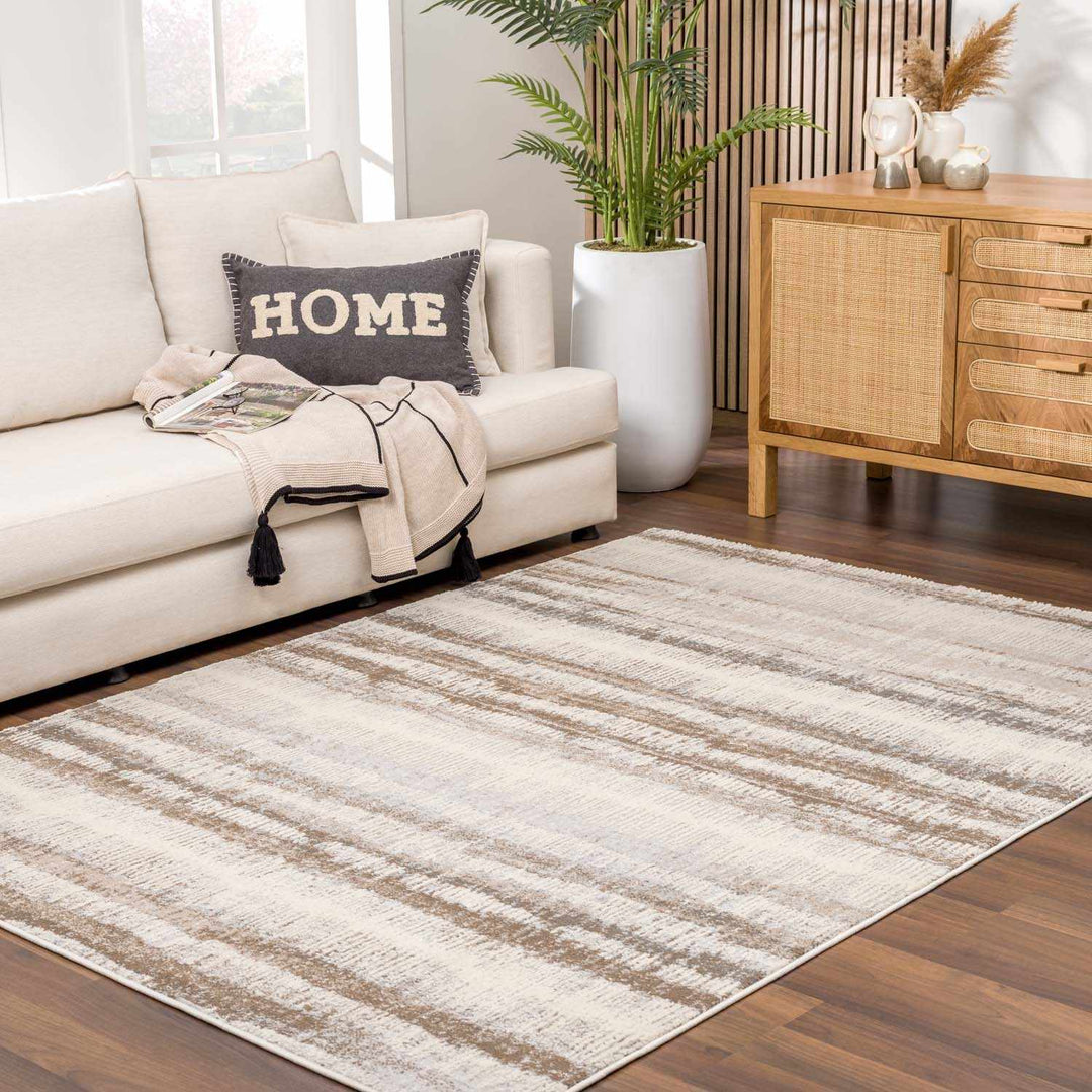 Asmara Contemporary Brown And Beige Area Rug - The Rug Decor