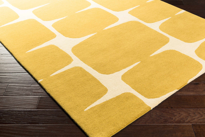 Astor Mustard & Cream Hand Tufted Wool Rug | Contemporary Modern