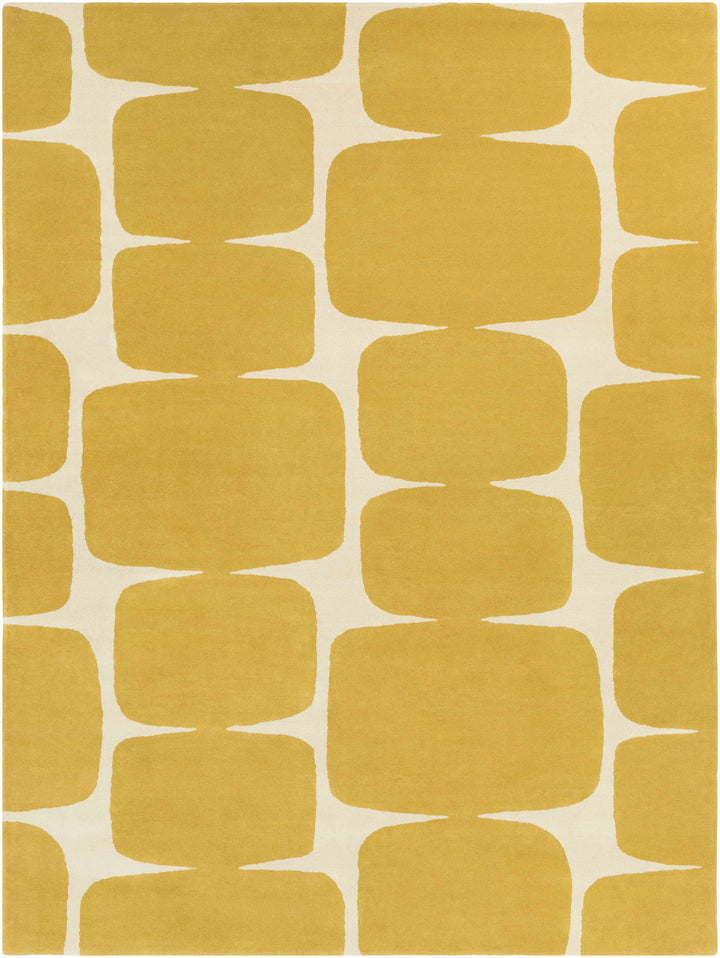 Astor Mustard & Cream Hand Tufted Wool Rug | Contemporary Modern