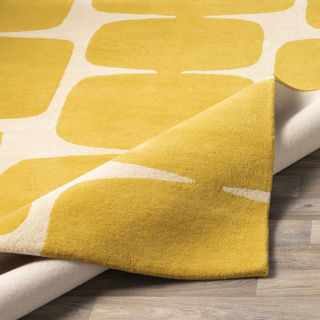 Astor Mustard & Cream Hand Tufted Wool Rug | Contemporary Modern