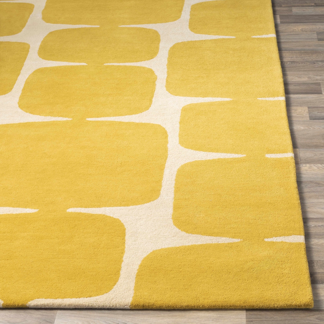 Astor Mustard & Cream Hand Tufted Wool Rug | Contemporary Modern