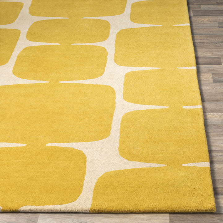 Astor Mustard & Cream Hand Tufted Wool Rug | Contemporary Modern