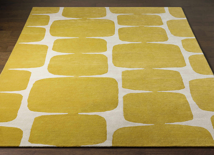 Astor Mustard & Cream Hand Tufted Wool Rug | Contemporary Modern