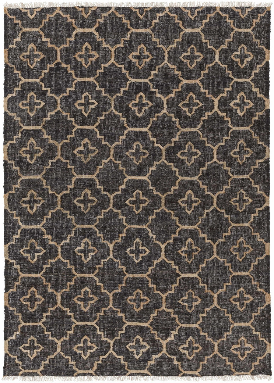 Astoria Black & Tan Contemporary Style Hand Woven Area Rug - The Rug Decor