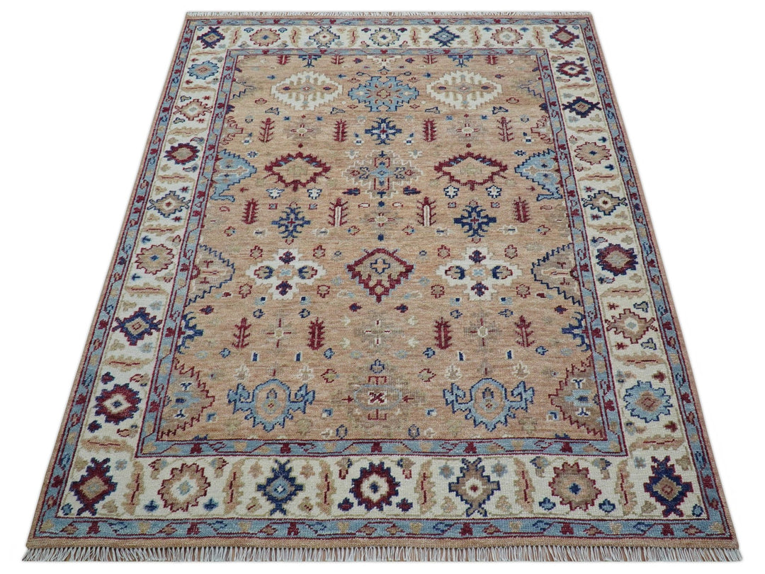 Astra Custom Made Turkish Peach Hand knotted Wool Rug - The Rug Decor