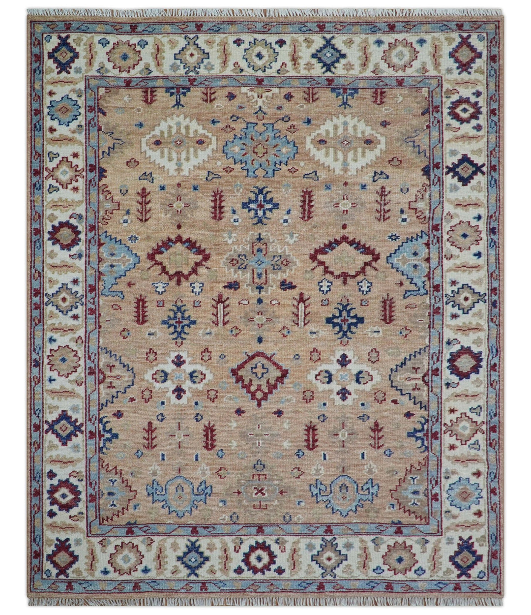 Astra Custom Made Turkish Peach Hand knotted Wool Rug - The Rug Decor