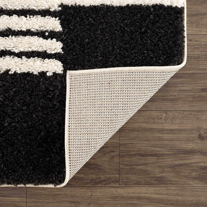 Astro Modern Geometrical Ivory And Black Area Rug - The Rug Decor