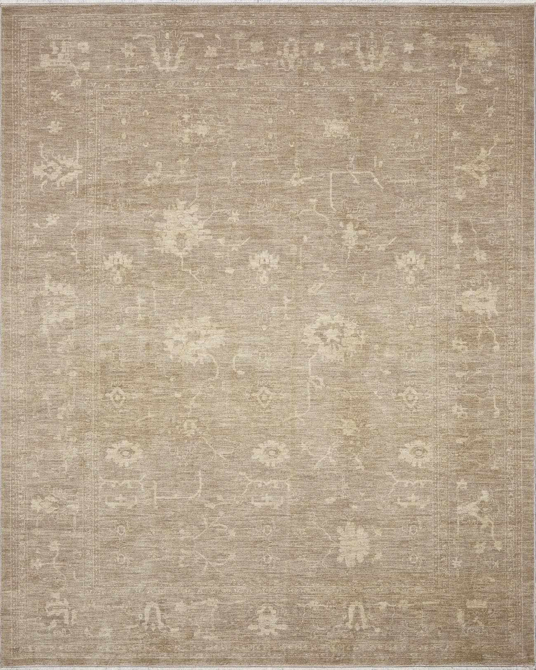 Atalya Traditional Oushak Design Brown Area Rug - The Rug Decor