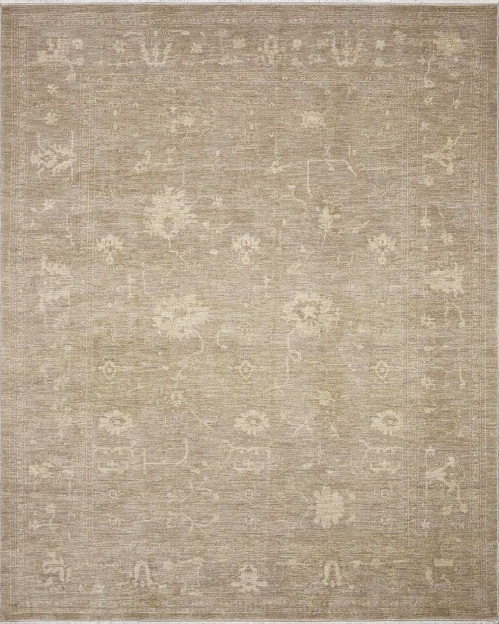 Atalya Traditional Oushak Design Brown Area Rug - The Rug Decor