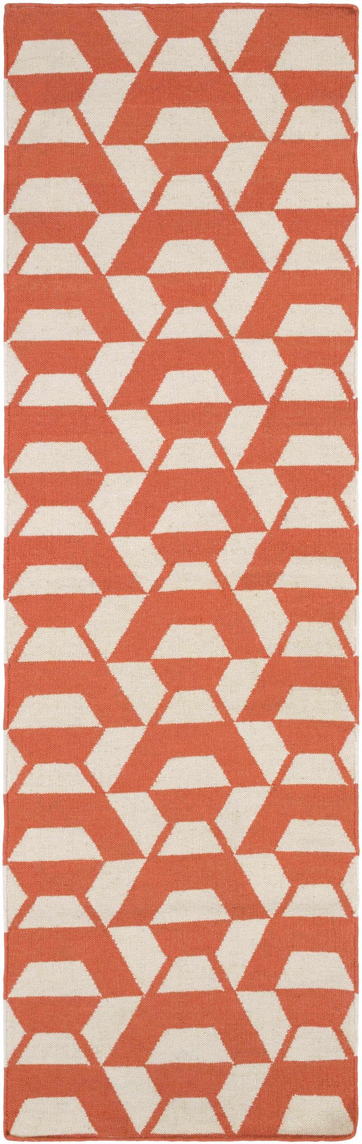Atterbury Modern Style Rust And Beige Hand Woven Area Rug
