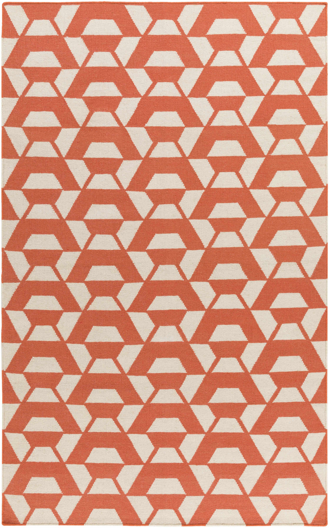 Atterbury Modern Style Rust And Beige Hand Woven Area Rug