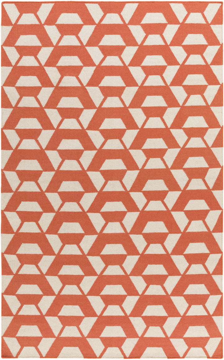Atterbury Modern Style Rust And Beige Hand Woven Area Rug