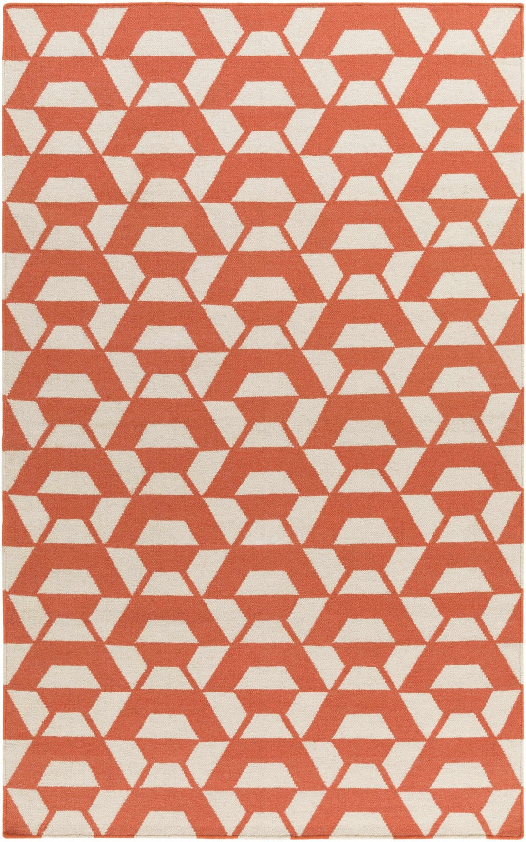 Atterbury Modern Style Rust And Beige Hand Woven Area Rug - The Rug Decor
