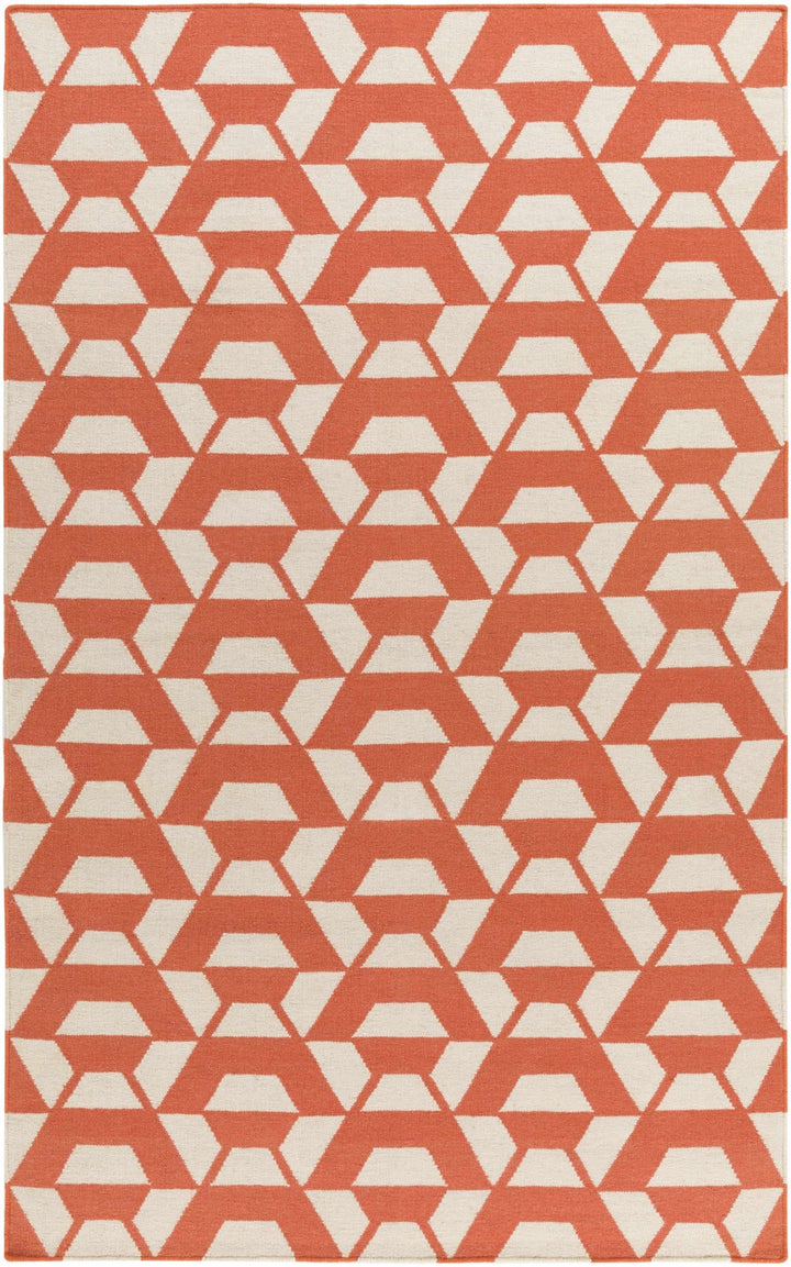Atterbury Modern Style Rust And Beige Hand Woven Area Rug - The Rug Decor