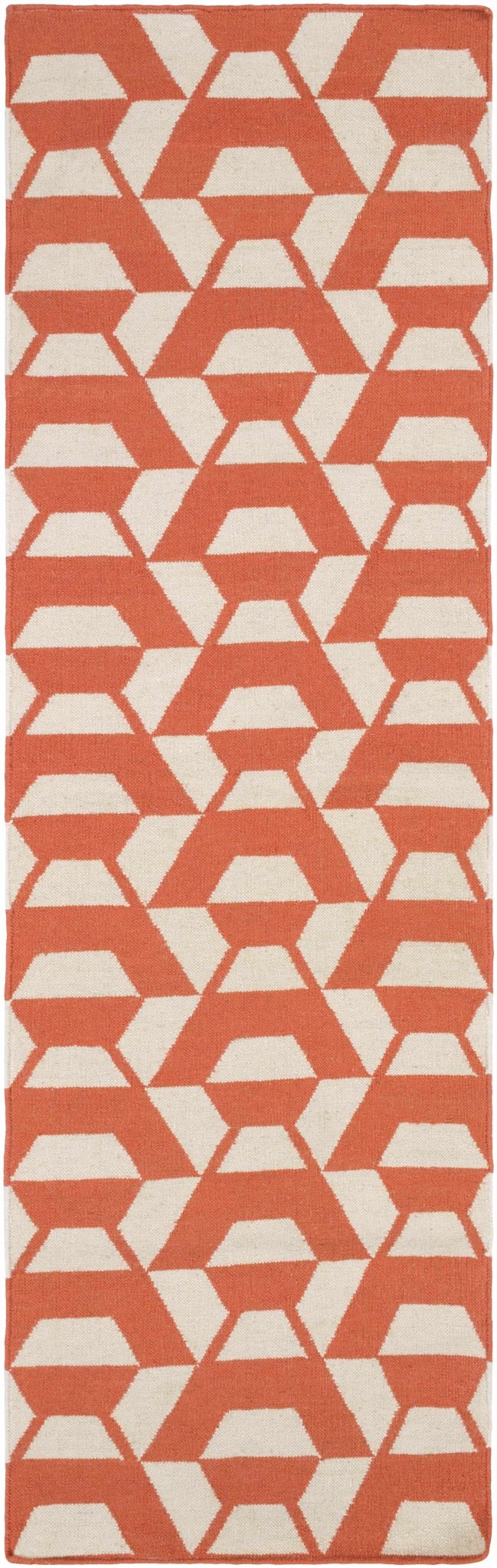Atterbury Modern Style Rust And Beige Hand Woven Area Rug - The Rug Decor