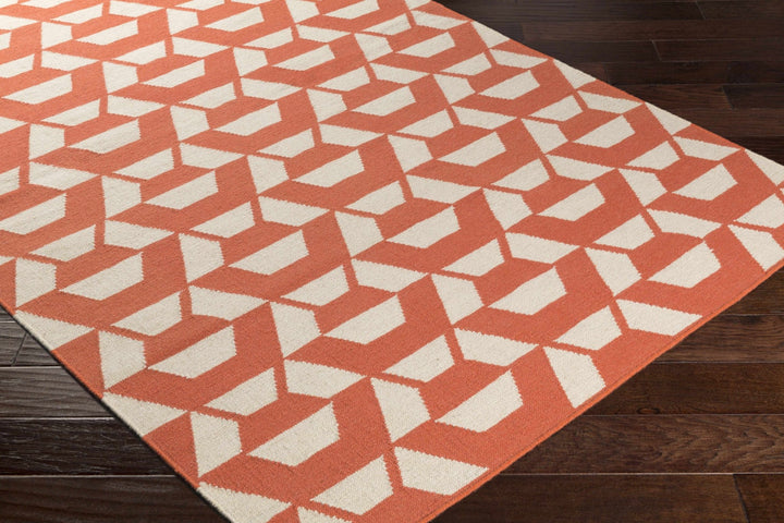 Atterbury Modern Style Rust And Beige Hand Woven Area Rug - The Rug Decor