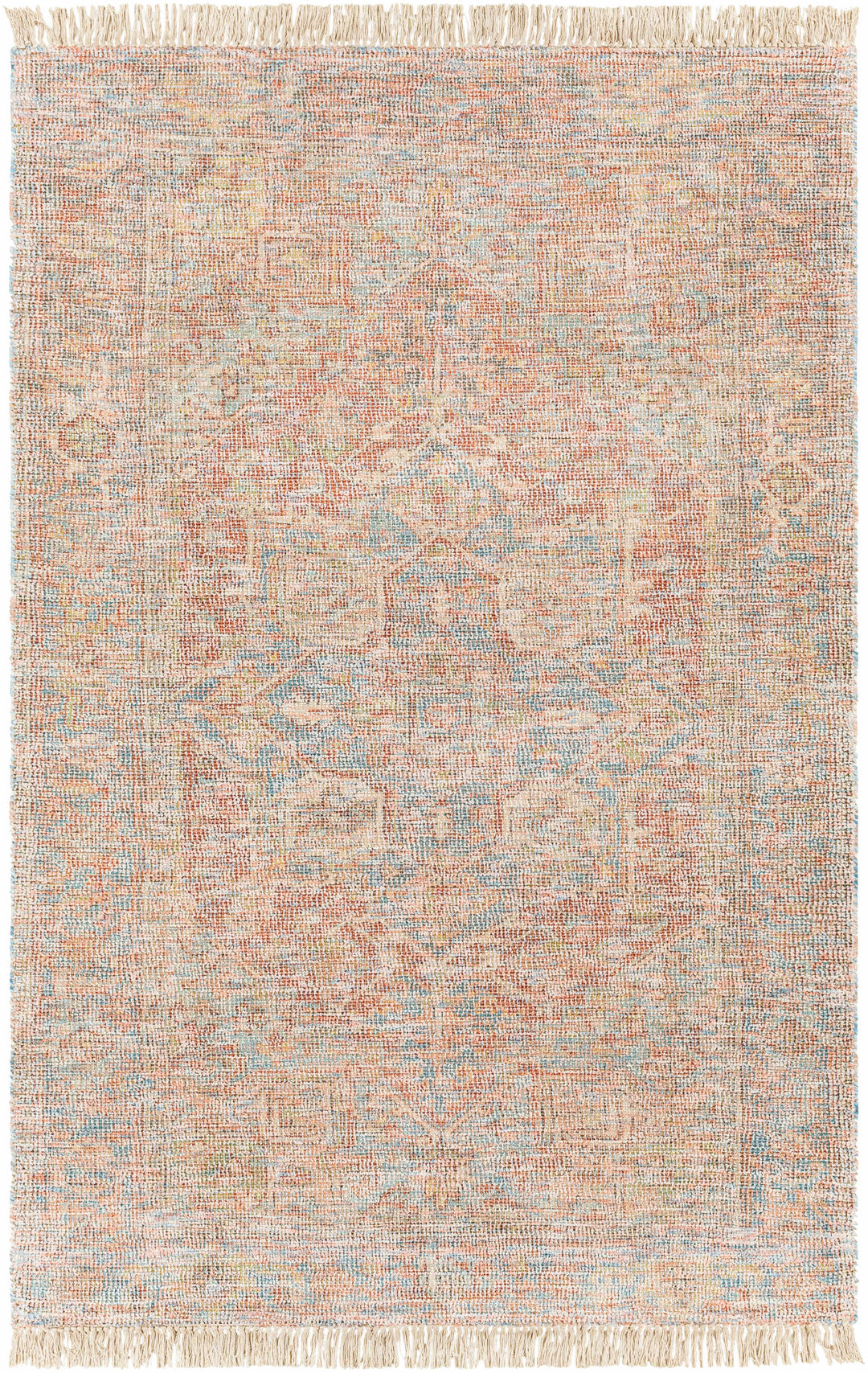 Atulayan Traditional Rust And Blue Hand Woven Rug