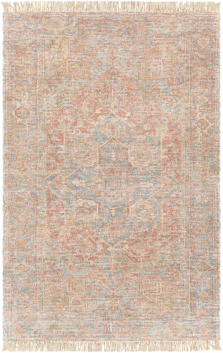Atulayan Traditional Rust And Blue Hand Woven Rug