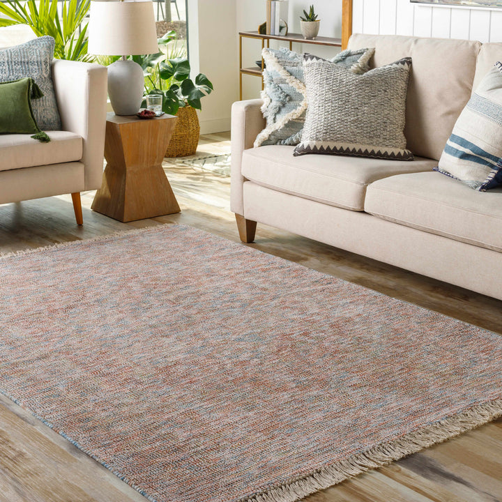 Atulayan Traditional Rust And Blue Hand Woven Rug