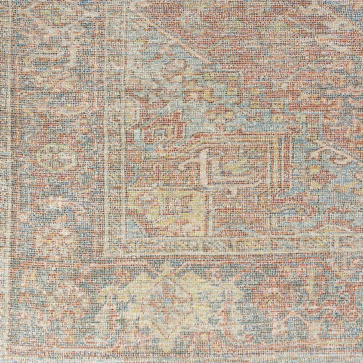 Atulayan Traditional Rust And Blue Hand Woven Rug