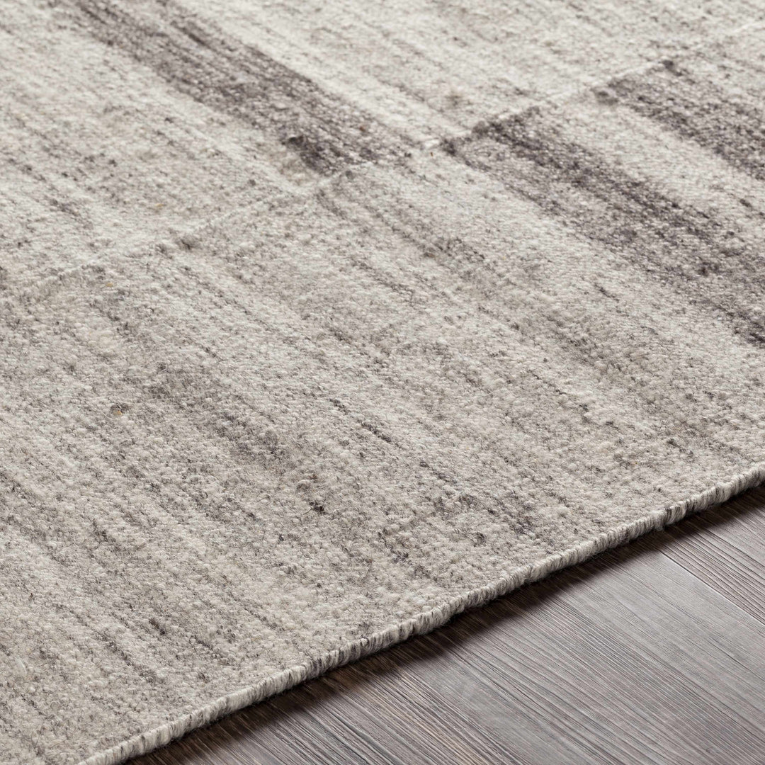 Auchinleck Modern Stripes Design Ivory And Gray Area Rug