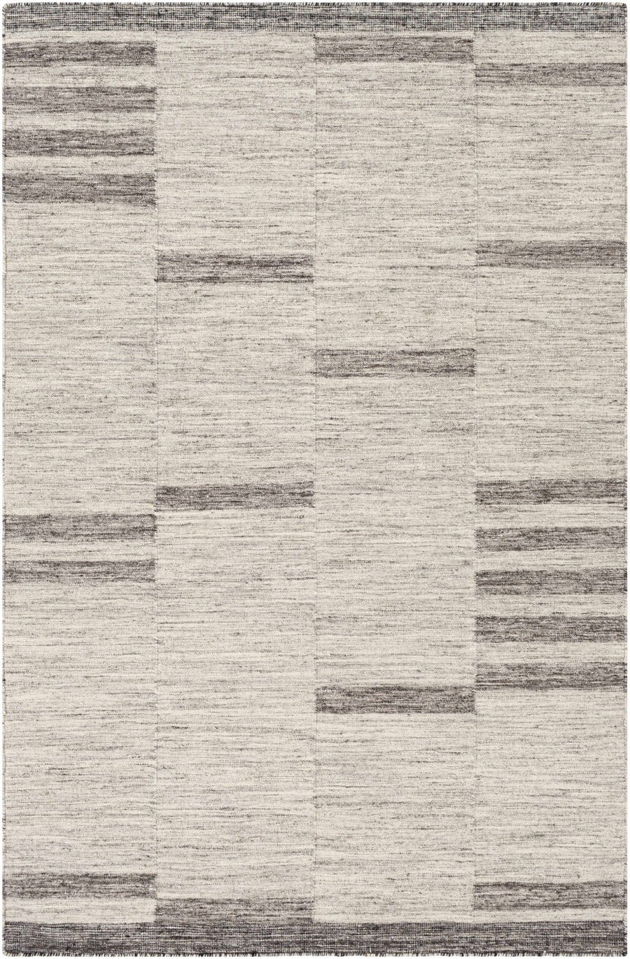 Auchinleck Modern Stripes Design Ivory And Gray Area Rug - The Rug Decor