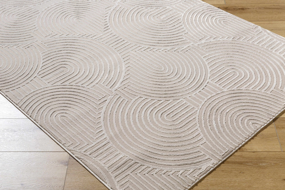Aucoin Contemporary Geometrical Gray Washable Rug - The Rug Decor